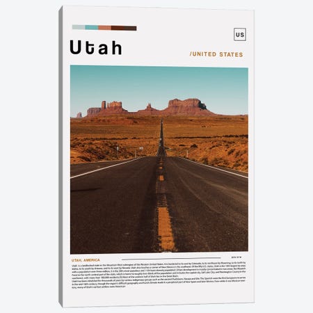 Utah Poster Landscape Canvas Print #PUR6141} by Paul Rommer Canvas Wall Art