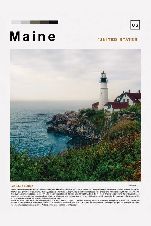 Maine Landscape Poster