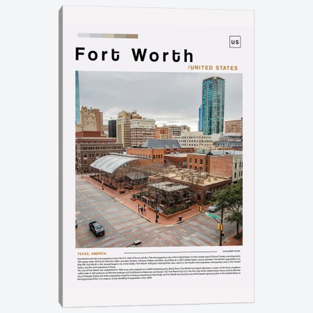 Fort Worth Landscape Poster Canvas Print #PUR6143} by Paul Rommer Canvas Art