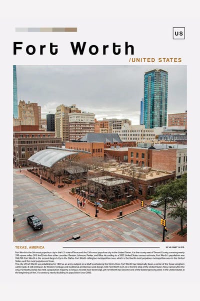 Fine Art Print: Fort Worth Landscape Poster by Paul Rommer