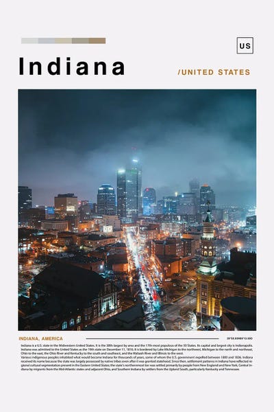 Indiana: Indiana Landscape Poster by Paul Rommer