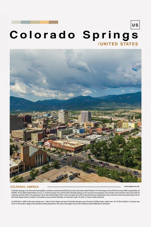 Colorado Springs Landscape Poster by Paul Rommer wall art