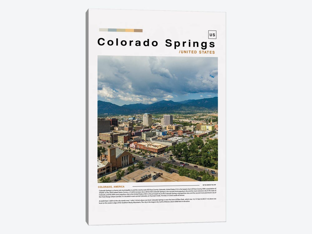 Colorado Springs Landscape Poster by Paul Rommer 1-piece Canvas Art