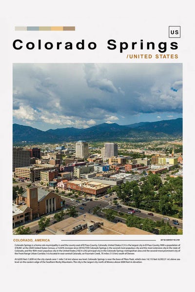 Colorado Springs: Colorado Springs Landscape Poster by Paul Rommer