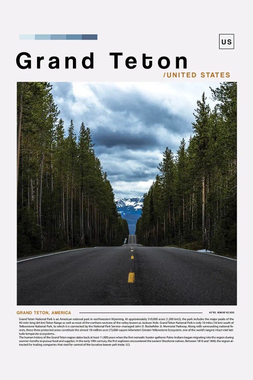 Grand Teton Landscape Poster