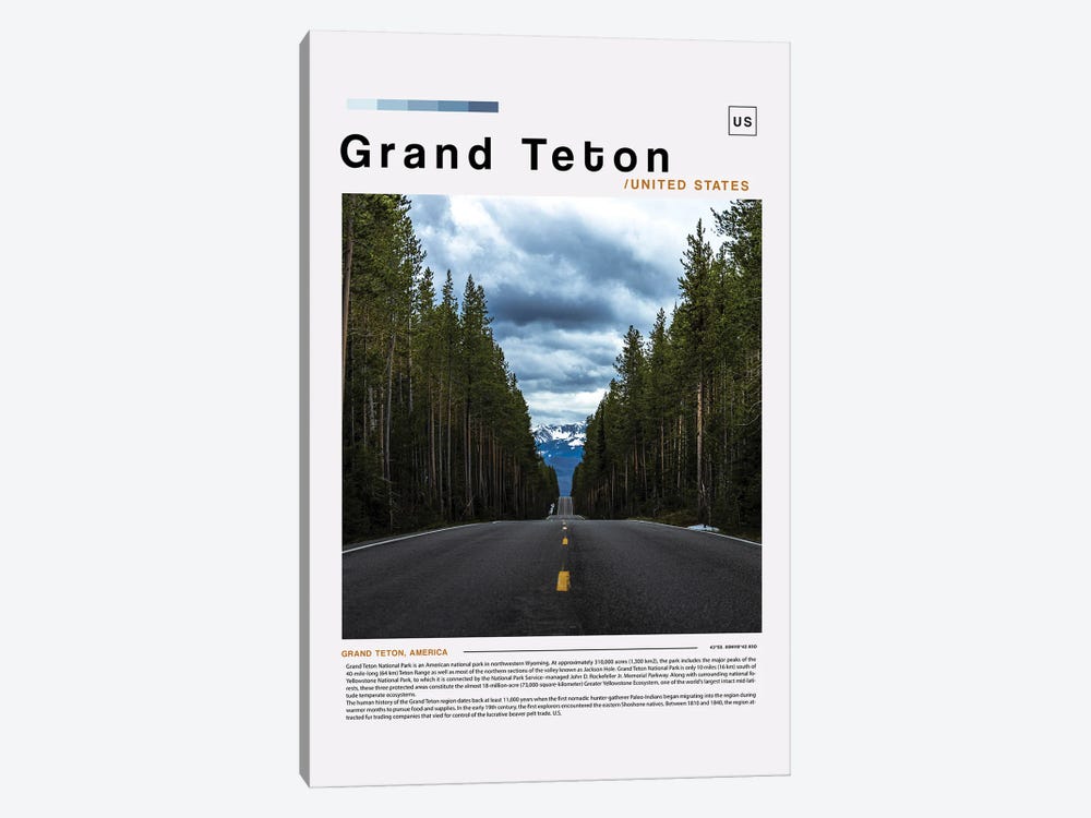 Grand Teton Landscape Poster by Paul Rommer 1-piece Art Print