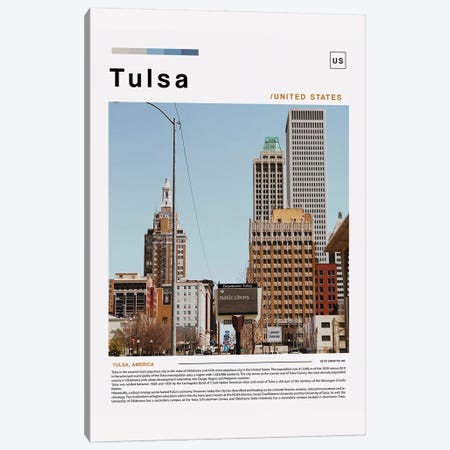 Tulsa Landscape Poster Canvas Print #PUR6149} by Paul Rommer Canvas Art