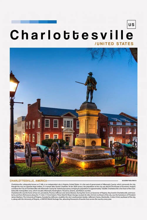 Charlottesville Landscape Poster