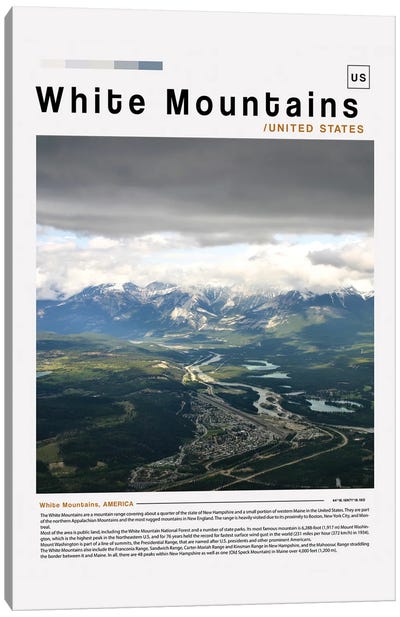 White Mountains Landscape Poster Canvas Art Print - Maine Art