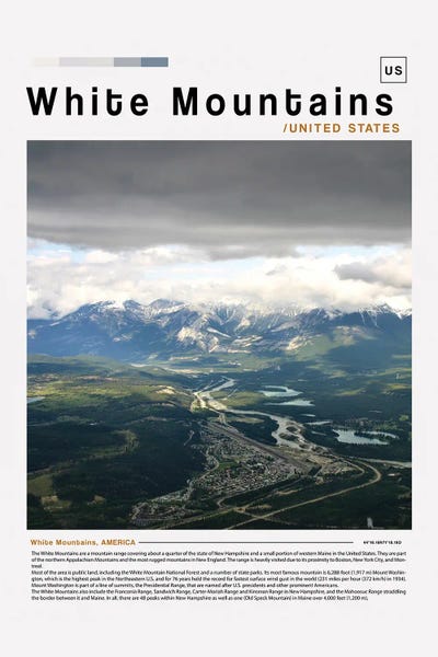 New Hampshire: White Mountains Landscape Poster by Paul Rommer