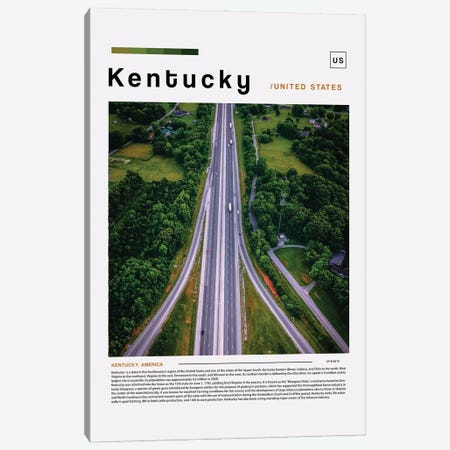 Kentucky Landscape Poster Canvas Print #PUR6152} by Paul Rommer Canvas Art Print