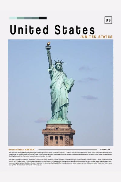 Statue Of Liberty Poster Landscape by Paul Rommer multi panel art