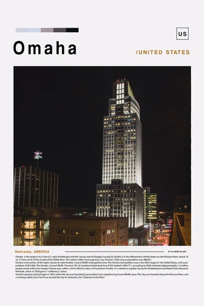 Omaha: Omaha Poster Landscape by Paul Rommer