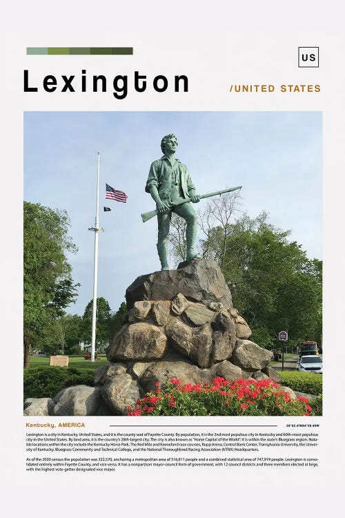 Lexington Poster Landscape by Paul Rommer wall art