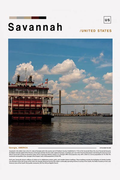 Georgia: Savannah Poster Landscape by Paul Rommer
