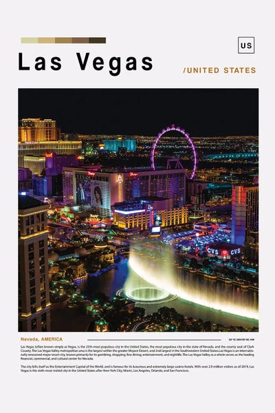 Las Vegas Poster Landscape Ver. II