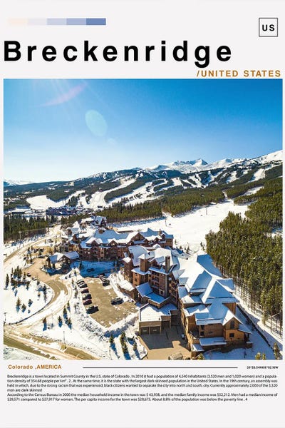 Colorado: Breckenridge Poster Landscape by Paul Rommer