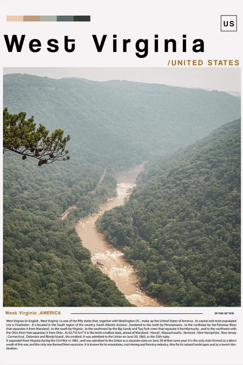 West Virginia Poster Landscape