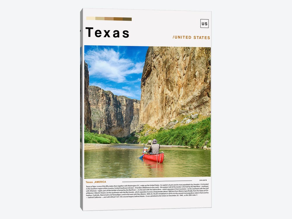 Texas II Poster Landscape by Paul Rommer 1-piece Canvas Wall Art