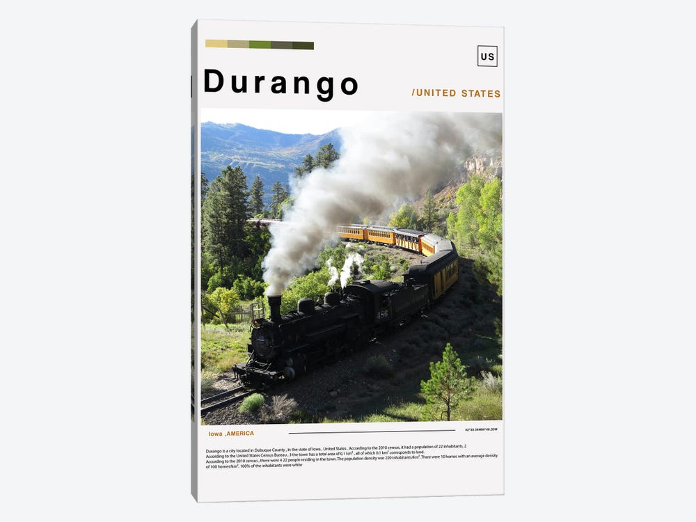 Durango Poster Landscape by Paul Rommer 1-piece Canvas Art