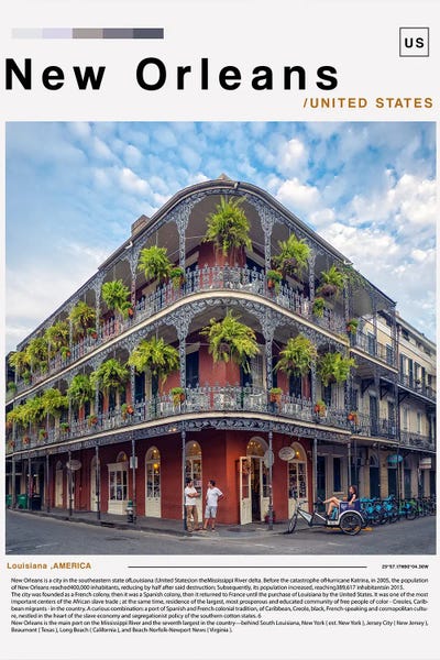 New Orleans: New Orleans Poster Landscape by Paul Rommer