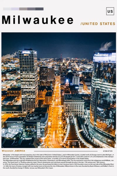 Paul Rommer: Milwaukee Poster Landscape by Paul Rommer