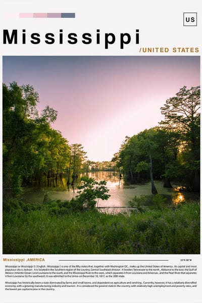 Mississippi: Mississippi Poster Landscape by Paul Rommer