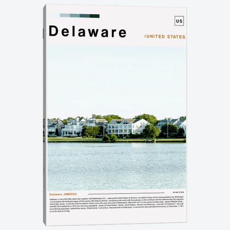 Delaware Poster Landscape Canvas Print #PUR6232} by Paul Rommer Canvas Artwork