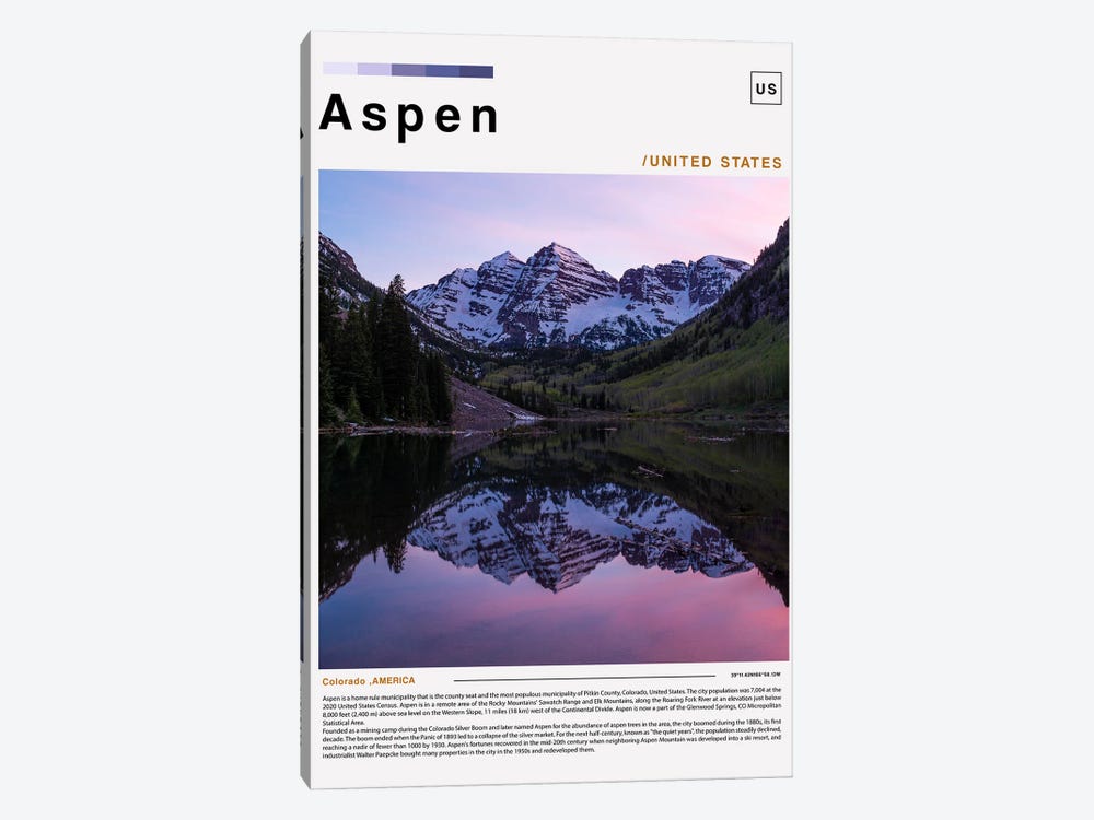 Aspen Landscape Poster by Paul Rommer 1-piece Canvas Art