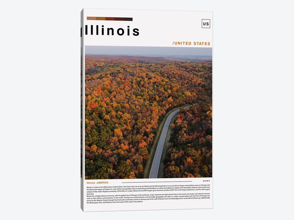 Illinois Landscape Poster by Paul Rommer 1-piece Art Print