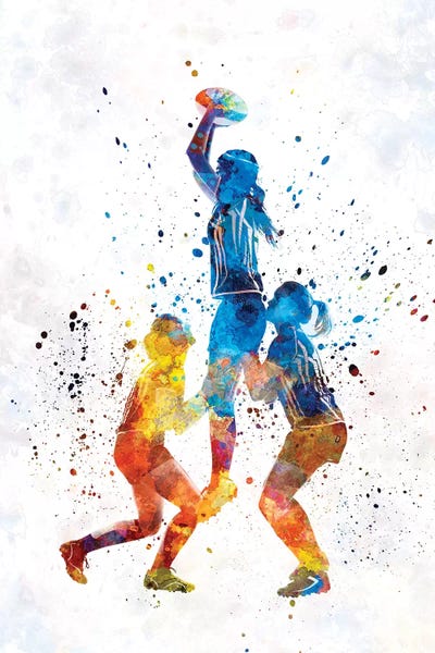 Paul Rommer: Rugby Women In Watercolor I by Paul Rommer
