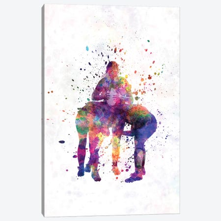 Rugby Women In Watercolor III Canvas Print #PUR626} by Paul Rommer Canvas Print