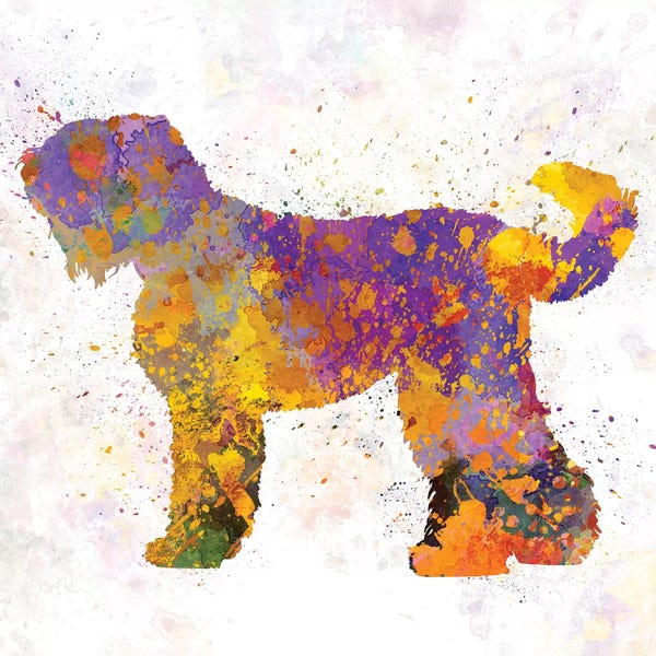 Paul Rommer: Russian Black Terrier In Watercolor by Paul Rommer