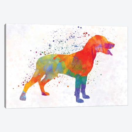 Save Valley Scenthound In Watercolor Canvas Print #PUR641} by Paul Rommer Canvas Artwork