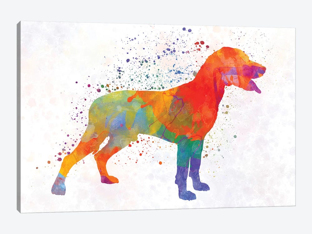 Save Valley Scenthound In Watercolor by Paul Rommer 1-piece Canvas Art