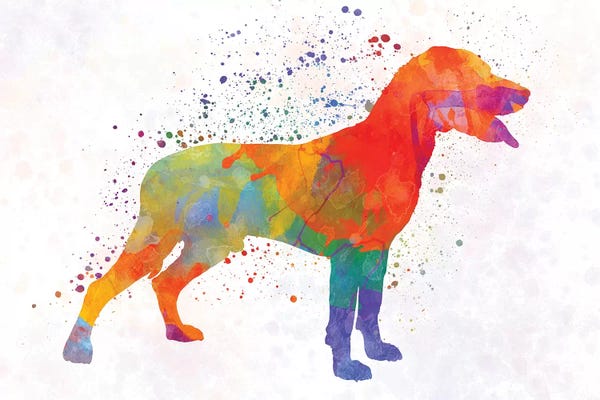 Hounds: Save Valley Scenthound In Watercolor by Paul Rommer