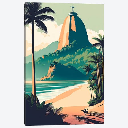 Brazil Vintage Poster Canvas Print #PUR6436} by Paul Rommer Canvas Print