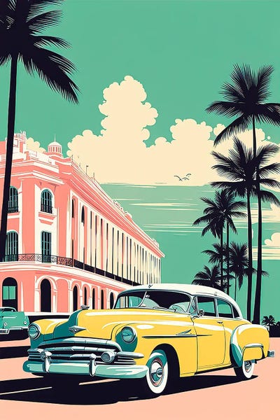 Cuba: Cuba Vintage Poster by Paul Rommer