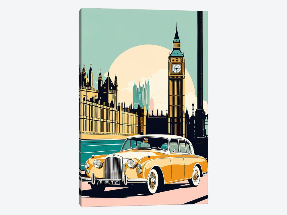 London Vintage Poster by Paul Rommer 1-piece Canvas Wall Art