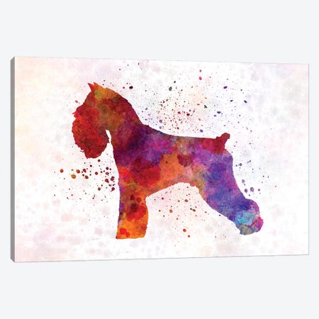 Schnauzer In Watercolor Canvas Print #PUR644} by Paul Rommer Canvas Print
