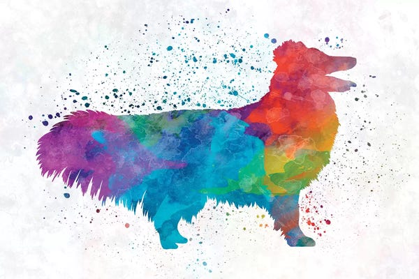 Paul Rommer: Shetland Seepdog In Watercolor by Paul Rommer