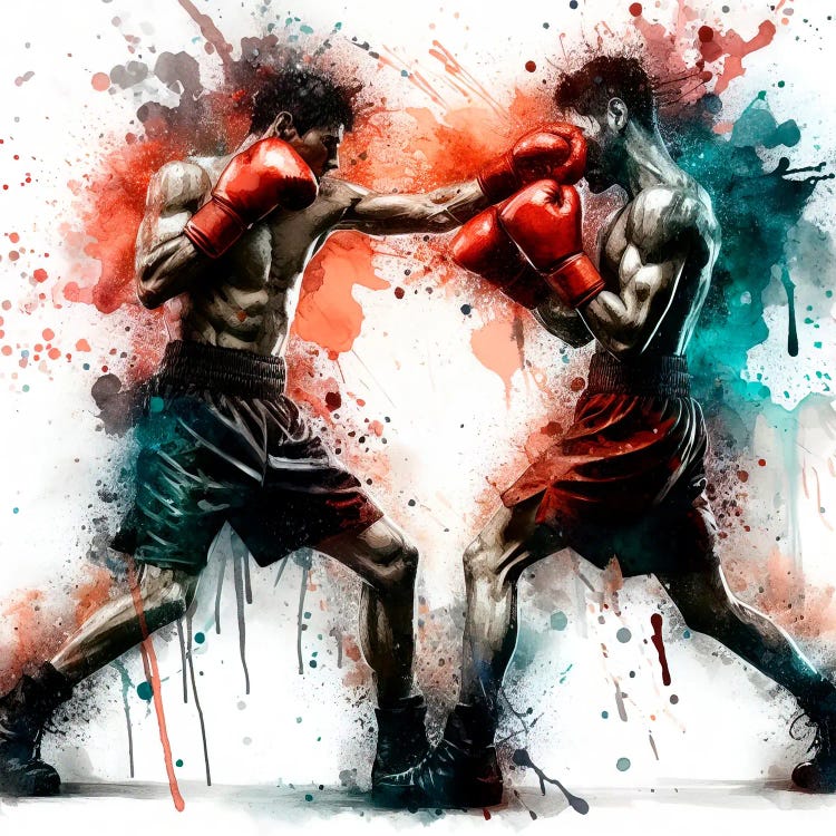 Watercolor Boxer II by Paul Rommer wall art