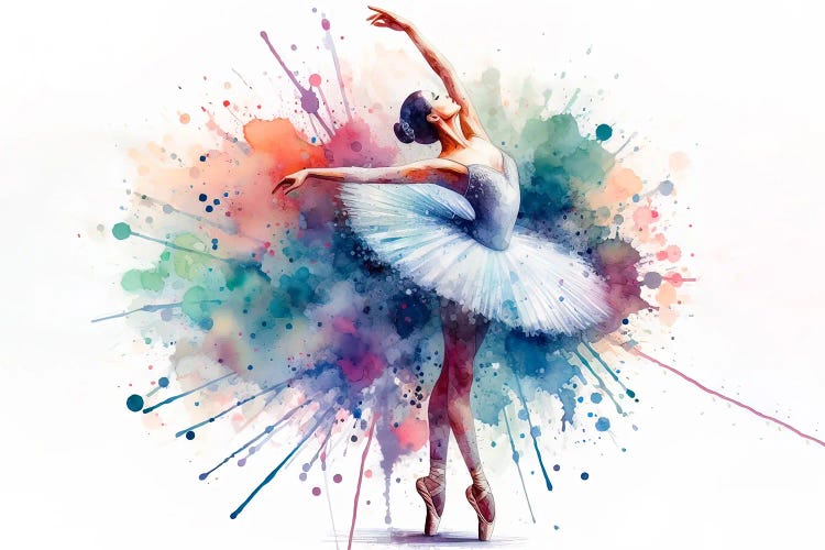 Ballet Dancer In Watercolor IV