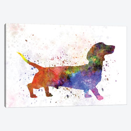 Short Haired Dachshund Canvas Print #PUR656} by Paul Rommer Canvas Wall Art