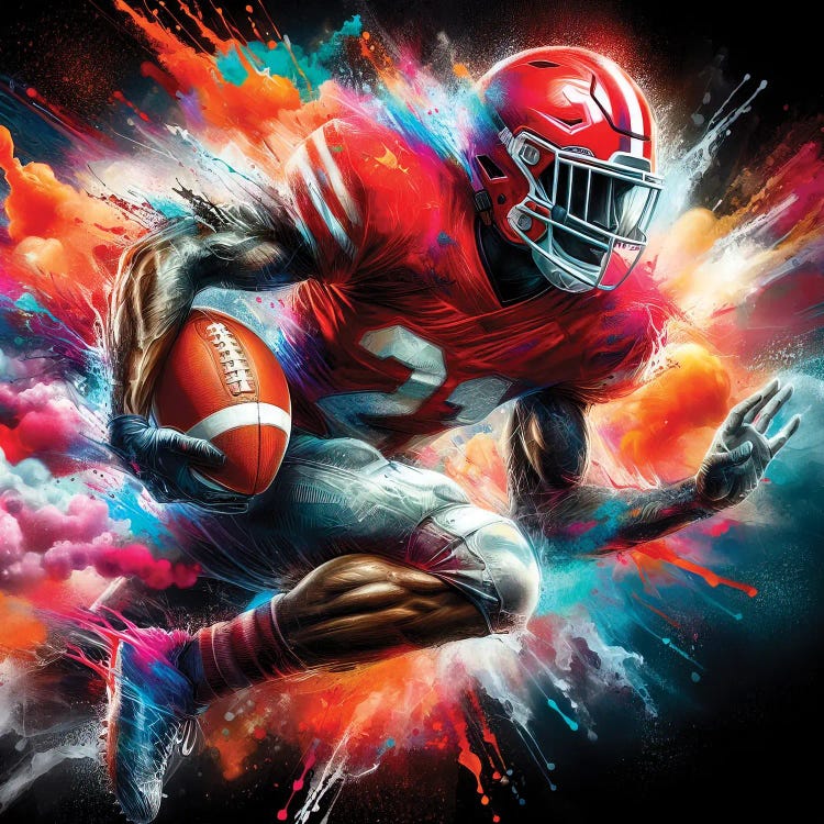 American Football Player II by Paul Rommer wall art