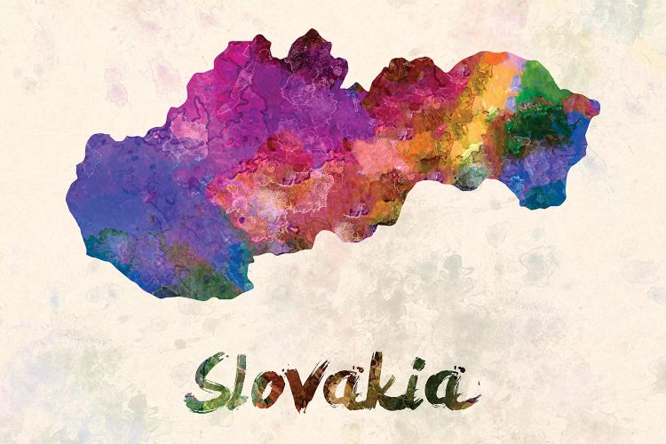 Slovakia In Watercolor by Paul Rommer wall art