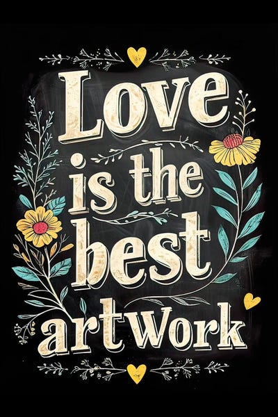 Love Is The Best Work Of Art by Paul Rommer canvas print