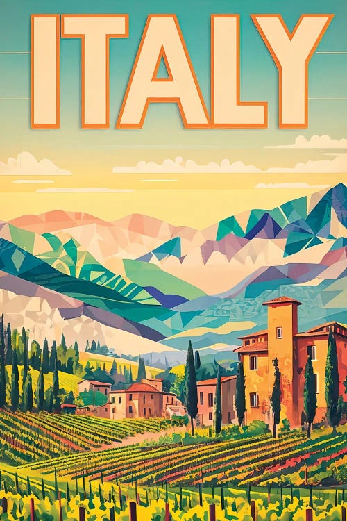 Vintage Poster Of Italy by Paul Rommer wall art