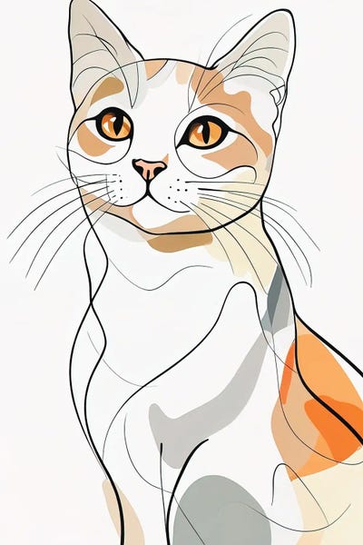 Fine Art Print: Minimalist Cat by Paul Rommer