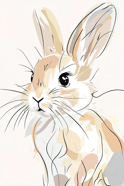 Minimalist Rabbit by Paul Rommer wall art